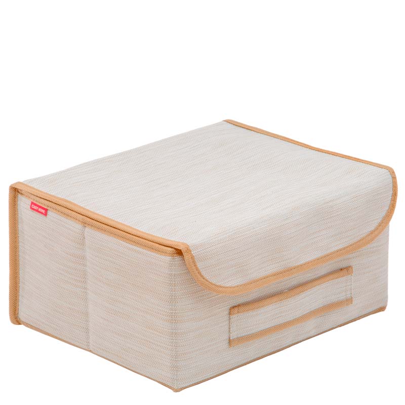 Коробка для хранения Casy Home Лен с крышкой 35x28x18 см BО-023 Коробка для хранения Casy Home Лен с крышкой 35x28x18 см BО-023