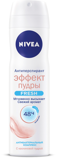 Нивея дез-спрей эффект пудры fresh 150мл