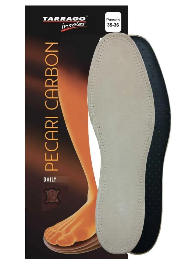 Стельки Tarrago pecari carbon 41-42 кожа латекс