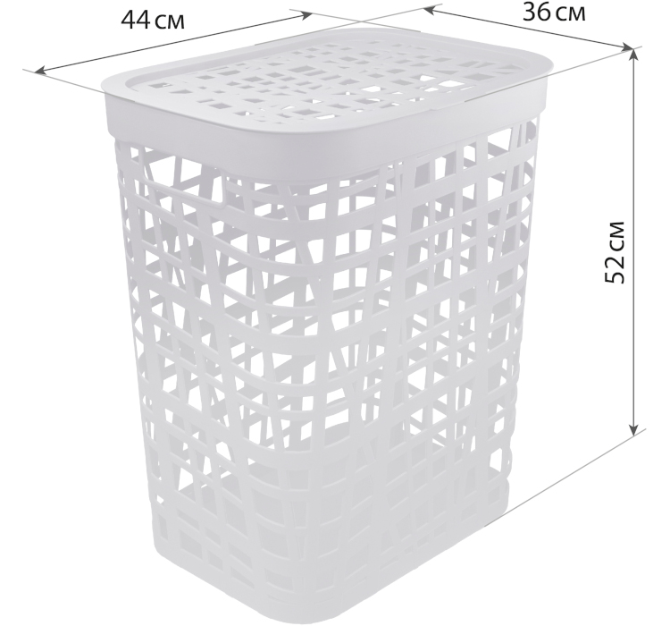 Корзина для белья хаос 55л в ассортименте