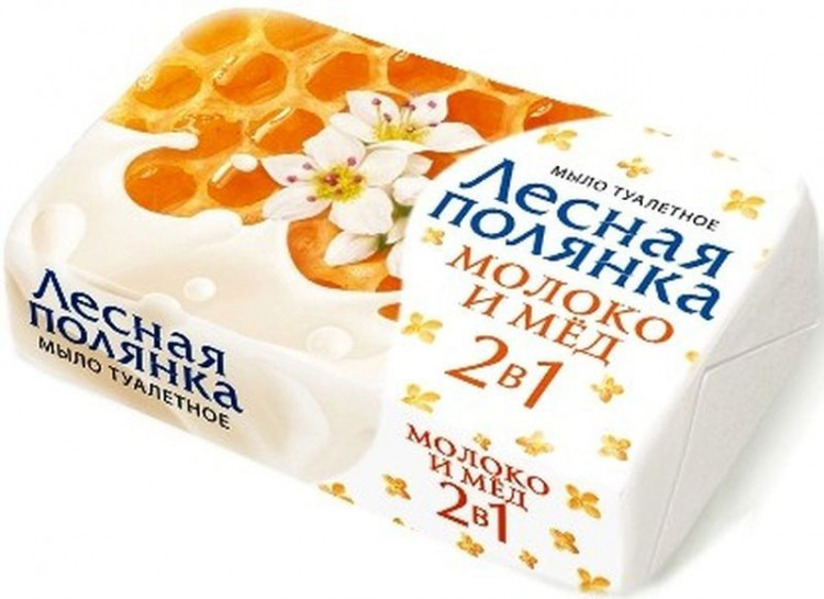 Мыло туалетное Лесная полянка Молоко и мёд 90 гр