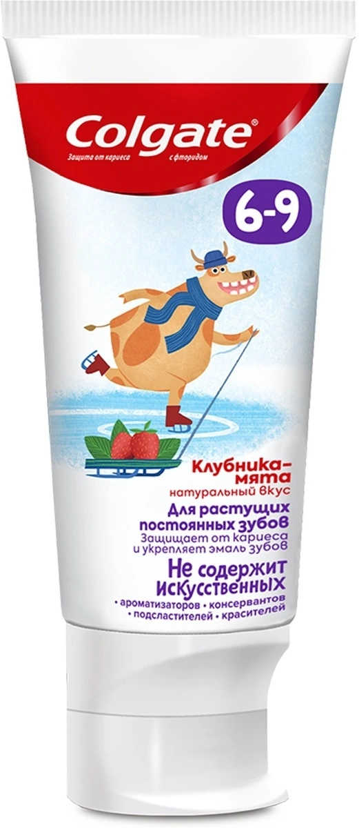 Зубная паста Colgate детская клубника-мята с фтором 6-9лет 60мл.
