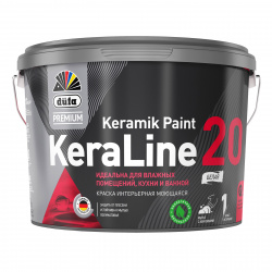 Краска водно-дисперсионная Düfa Premium KERALINE 20 2.5 л для кухни и ванной полуматовая белая база1
