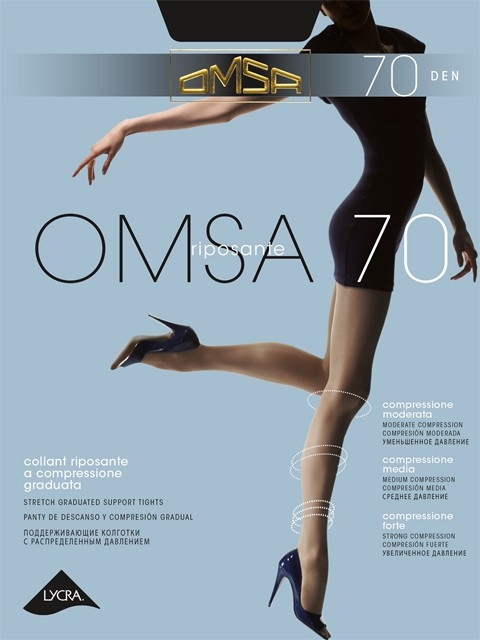 Колготы Omsa 70 nero 2s цвет черный