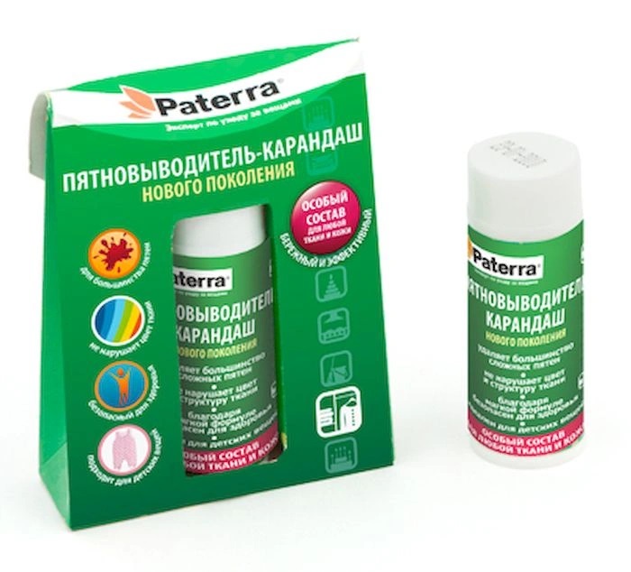 Пятновыводитель-карандаш Paterra ткань кожа