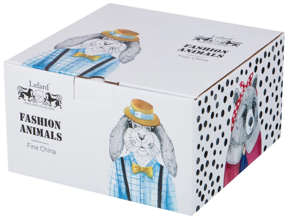 Набор чайный Lefard Fashion animals Медведица на 1 персону 2 предмета 260 мл
