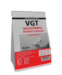 Шпаклевка универсальная полимерная для внутренних работ VGT 0.5 кг сухая 