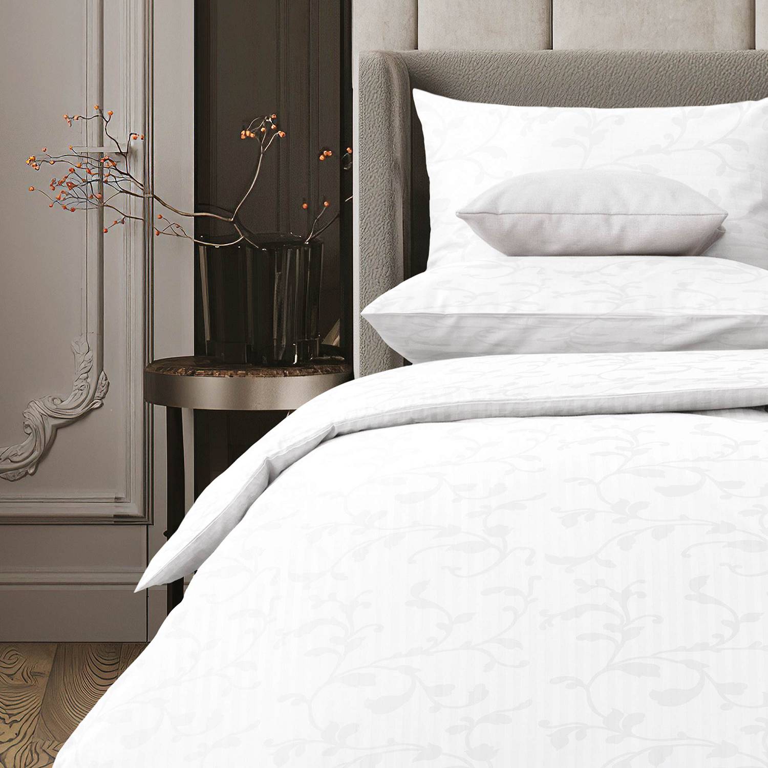 Комплект постельного белья Verossa Stripe Кружевная сказка 1.5сп 70/70 3269/0 23 1530 Комплект постельного белья Verossa Stripe Кружевная сказка 1.5сп 70/70 3269/0 23 1530