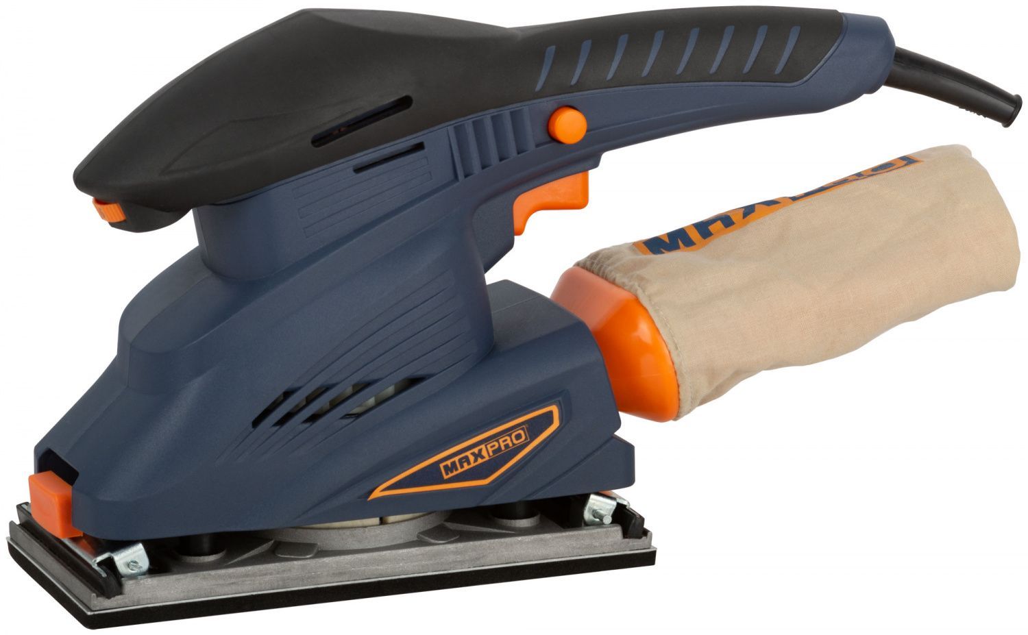 Виброшлифмашина max-pro 250вт 90х187мм 1.7кг 6000-11000/мин