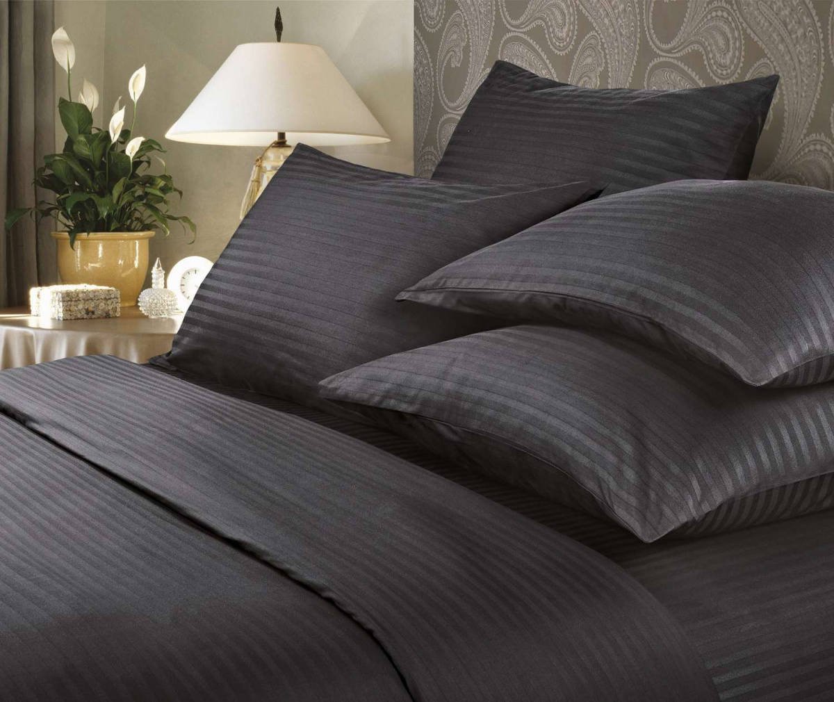 Простыня на резинке Verossa stripe 140х200см 70005 01