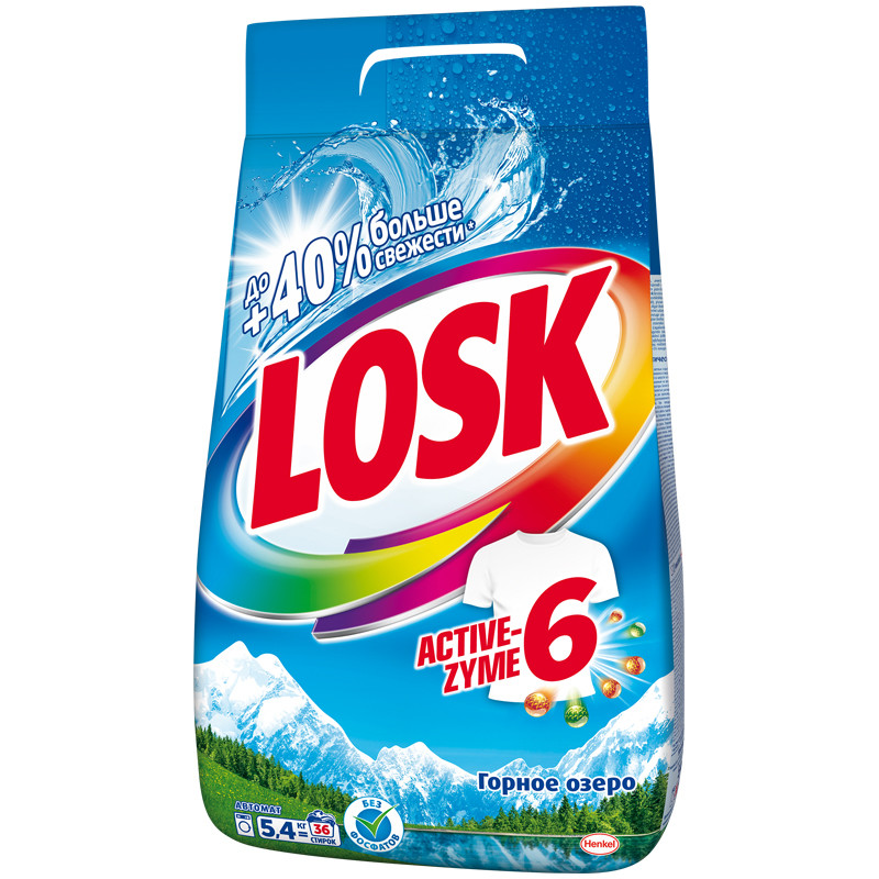 Стиральный порошок автомат Losk Горное озеро 5.4кг 