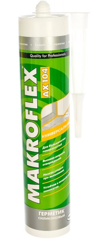 Герметик силиконовый универсальный Makroflex АХ104 290 мл белый