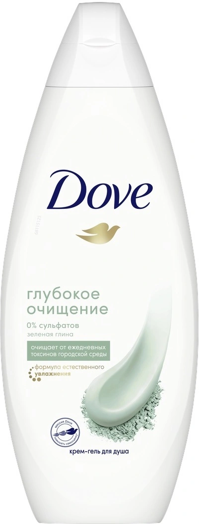 Гель для душа Dove зеленая глина 250мл