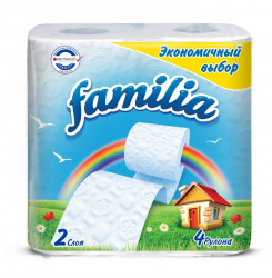 Туалетная бумага Hayat Familia Радуга 2сл 4шт