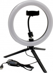 Светильник Camelion KD-849 C02 LED кольцевой 10W подставка для смартфона на треноге