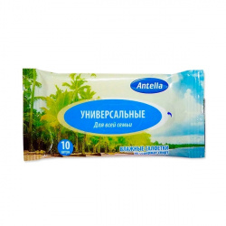 Салфетки влажные ANTELLA универсальные 10шт