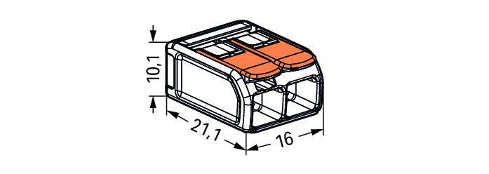 Клемма монтажная Wago 221-612 х2 0.5-6.0мм2 1штука