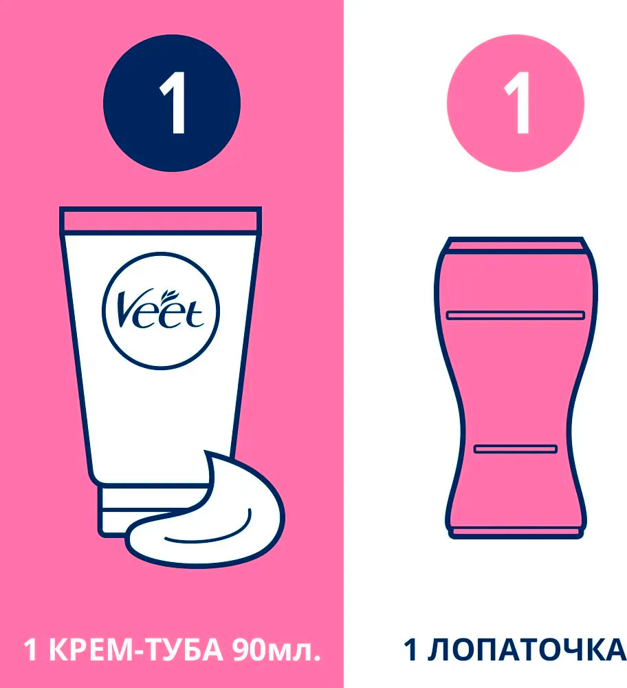 Крем для депиляции Veet SILK&FRESH с ароматом бархатной розы и эфирными маслами 90мл