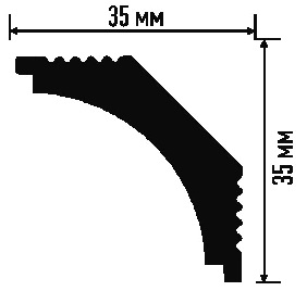 Плинтус потолочный N35/35 ПЛИНТЭКС 