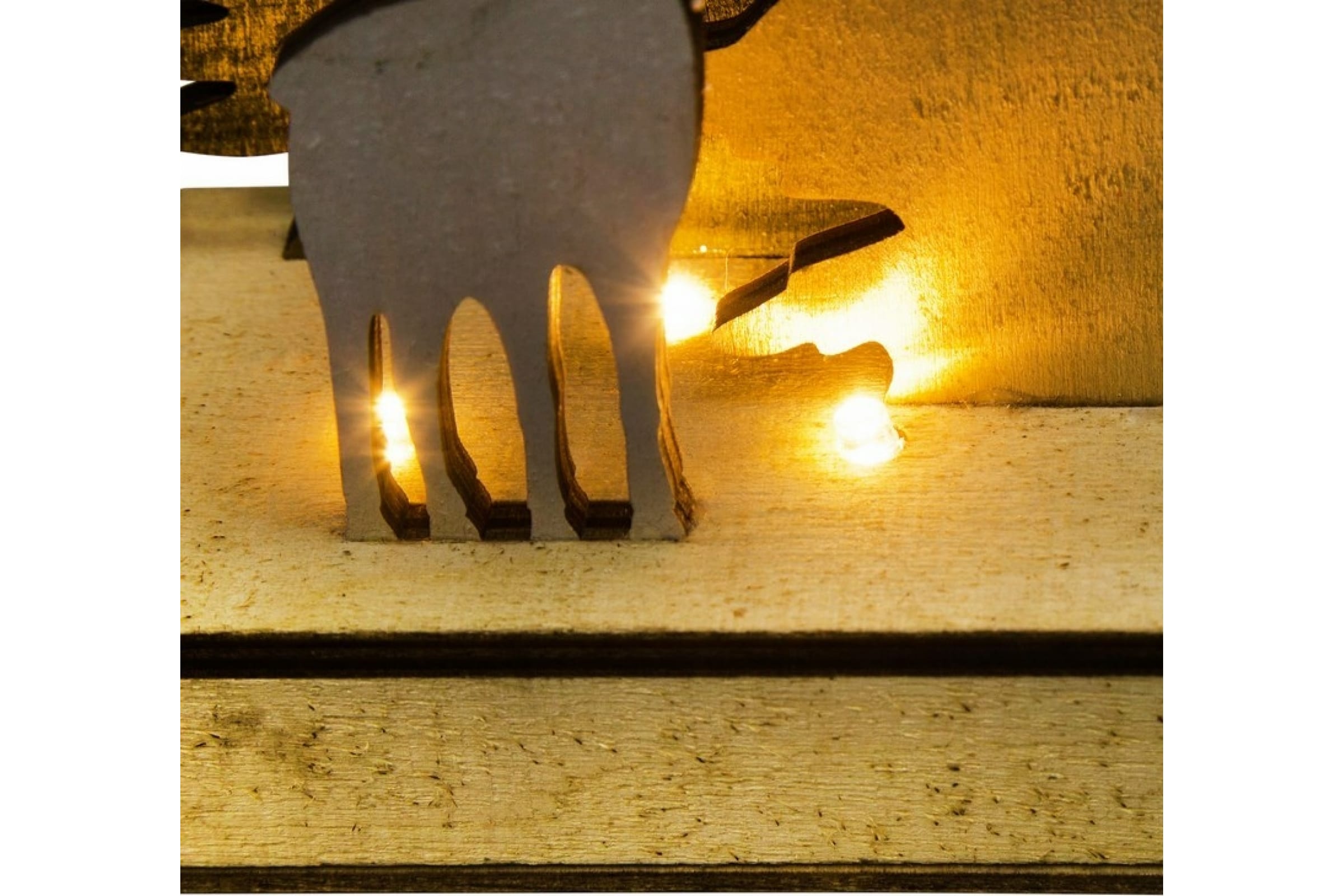 Деревянная фигура с подсветкой Neon-Night Елочка с оленем 504-002 12x6x21.5 см