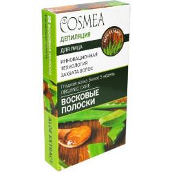 Восковые полоски Cosmea Aloe Extract для депиляции лица 20шт 