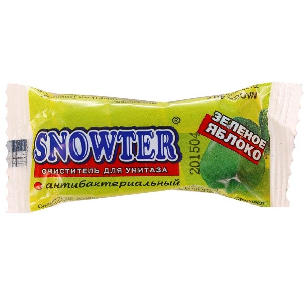 Запасной блок для очистителя унитаза Snowter зеленое яблоко40г