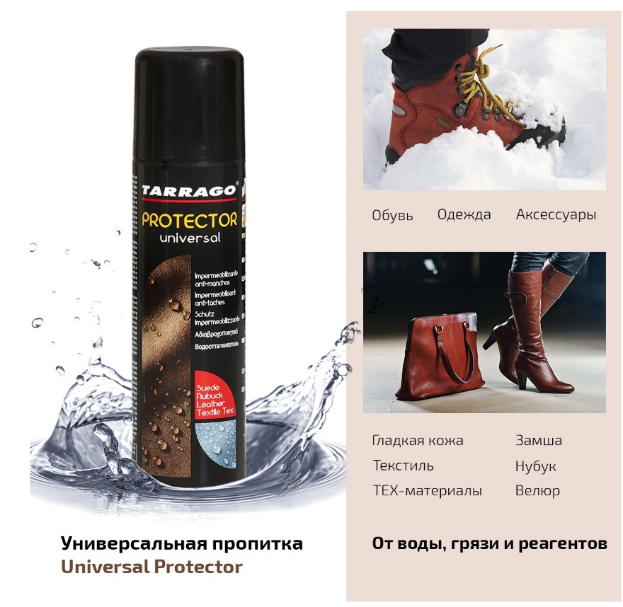 Пропитка для обуви Tarrago protector бесцветная 300мл