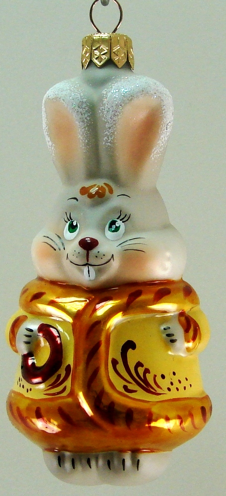 Елочная игрушка Элита Зайчик, в упаковке, 12.5 см, ГФ-221