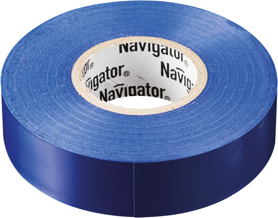 Изолента пвх navigator 19мм синяя 71114