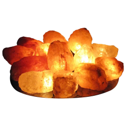 Лампа солевая Огненная чаша из 15 камней