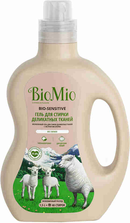 Гель для стирки деликатных тканей Biomio 1500мл
