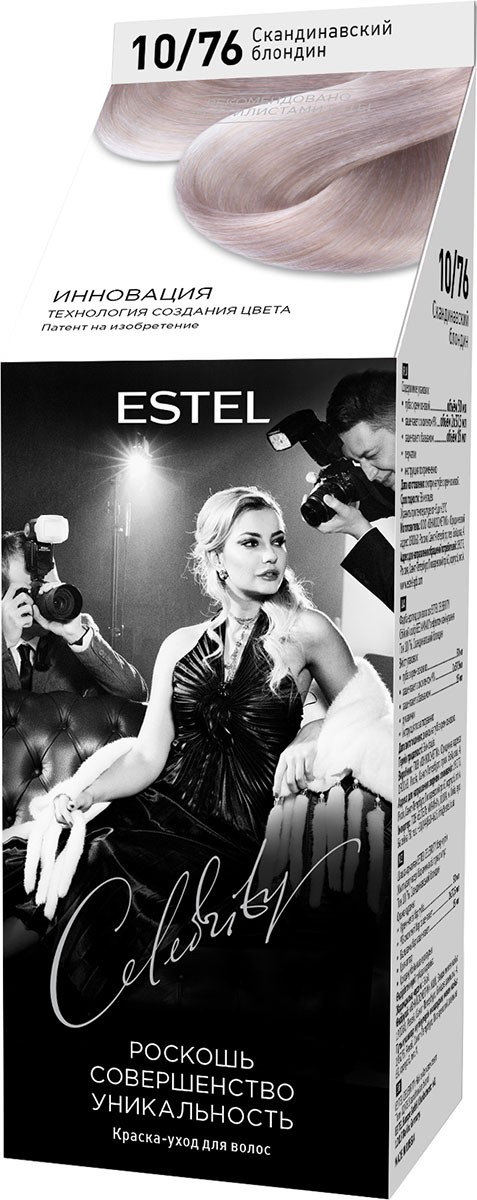 Estel celebrity краска для волос 10/76 сканд.блондин
