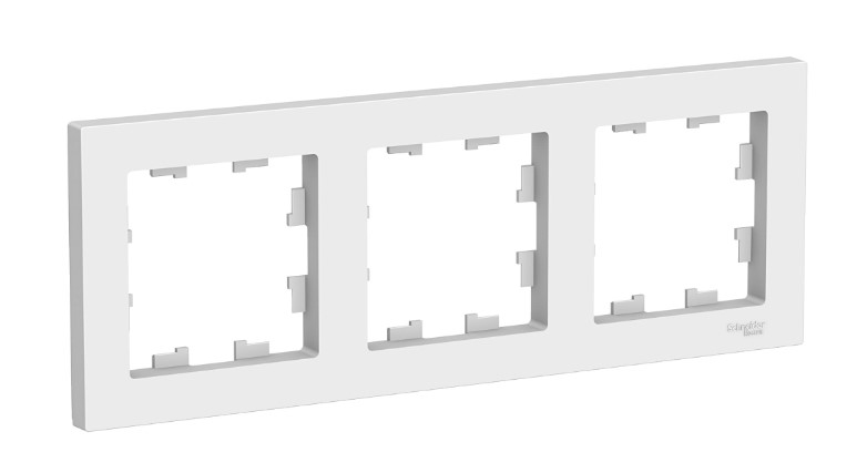 Рамка Schneider Electric Atlas белая 3-я универсальная atn000103