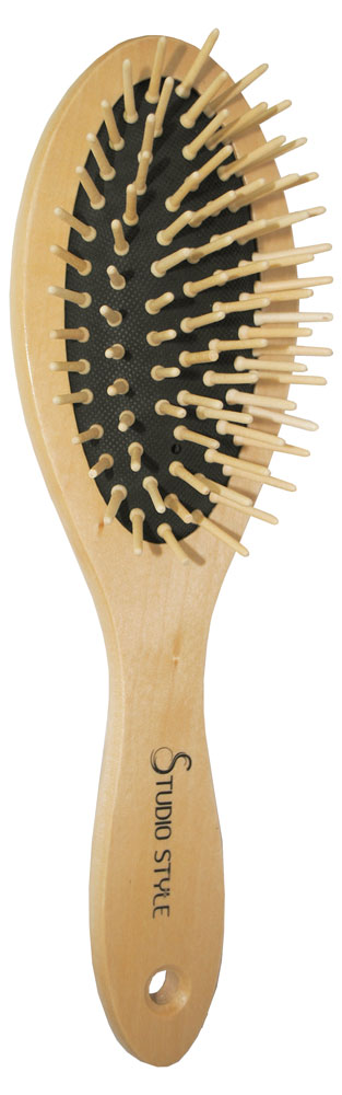 Щетка для волос деревянная Studio Style средий зуб