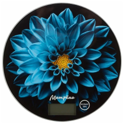 Весы кухонные электронные МА-197 7 кг Голубой цветок