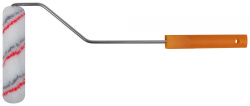 Валик Fit полиакрил 150х6мм d15/35 ворс 10мм ручка 400мм бел.с сер.и красн.полосками