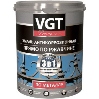Эмаль по ржавчине антикоррозионная 3в1 VGT 0.6 кг ВД-АК 1179 серая Эмаль по ржавчине антикоррозионная 3в1 VGT 0.6 кг ВД-АК 1179 серая