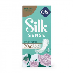 Прокладки ежедневные Ola Silk Sense Light Deo Белый пион 20шт