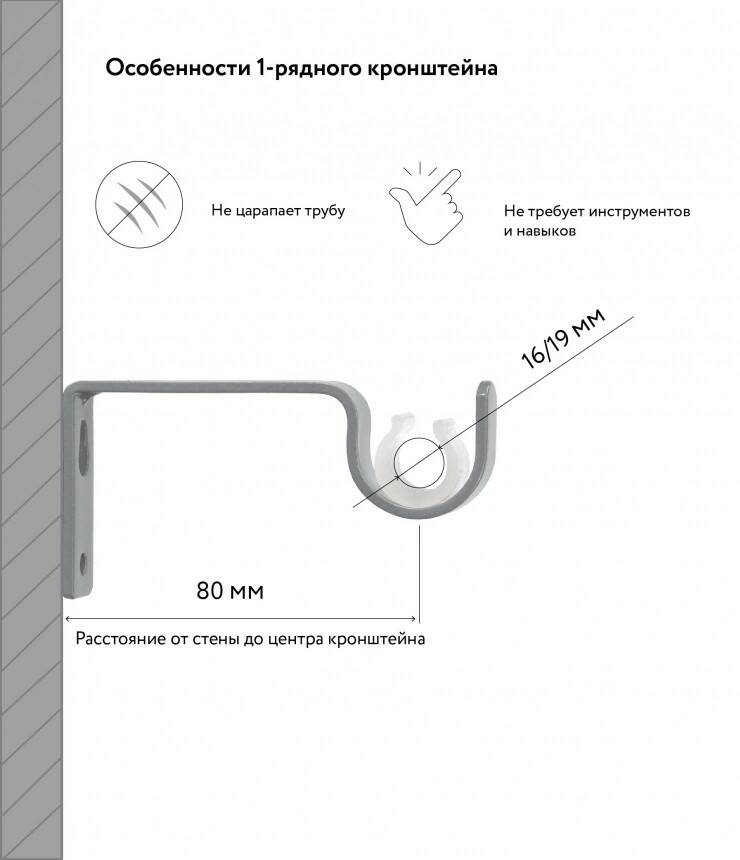 Карниз кованый раздвижной Legrand D16/19 1.6-3.0 м 1-рядный цилиндр т/у серый