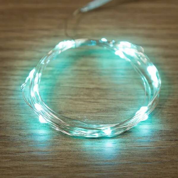 Гирлянда Neon-Night 303-004 Роса 2 м 20led бирюзовый 2хcr2032
