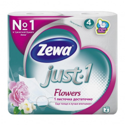 Туалетная бумага ZEWA Just flowers 4рул 4-сл