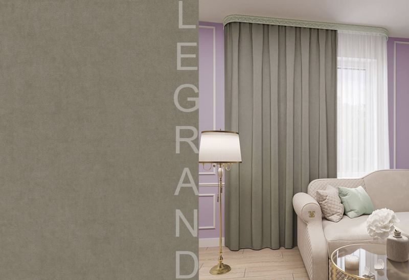 Портьера Legrand Канвас Трюфель 200х280 см гп 58092668