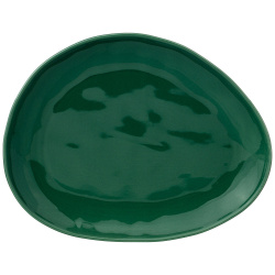 Тарелка обеденная Bronco Meadow 29х23 см зеленая