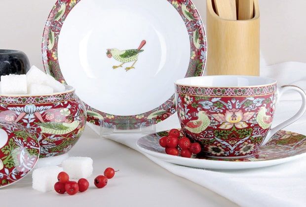 Чайник заварочный с ситечком Strawberry Thief Red 1 л b0930-a07023r Чайник заварочный с ситечком Strawberry Thief Red 1 л b0930-a07023r