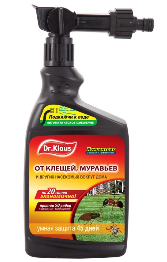 Средство от муравьев клещей с эжектором  Dr.Klaus 1л